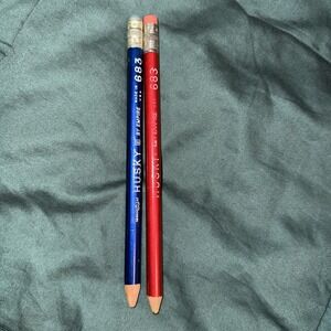 Vintage Fat Pencils HUSKY by EMPIRE 683 Anchord Lead USA Blue Green